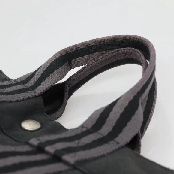 HERMES Fourre Tout PM Hand Bag Canvas Black Gray Auth 136542 - Picture 9 of 16